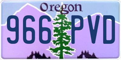 OR license plate 966PVD