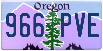 OR license plate 966PVE