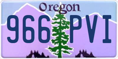 OR license plate 966PVI
