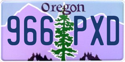 OR license plate 966PXD