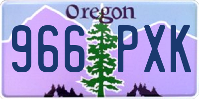 OR license plate 966PXK