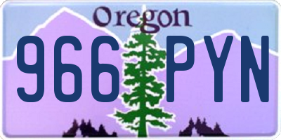 OR license plate 966PYN