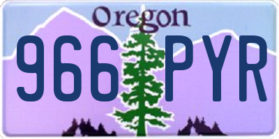 OR license plate 966PYR