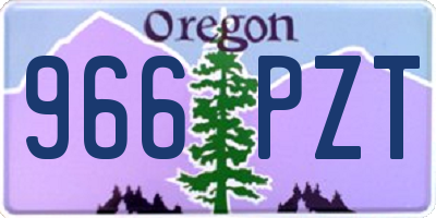 OR license plate 966PZT