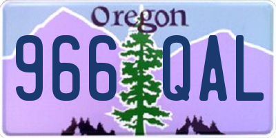 OR license plate 966QAL
