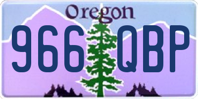 OR license plate 966QBP