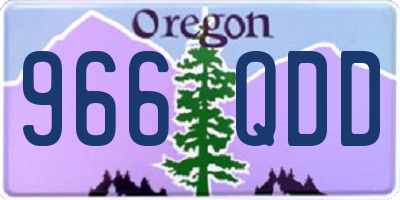 OR license plate 966QDD