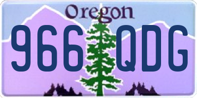 OR license plate 966QDG
