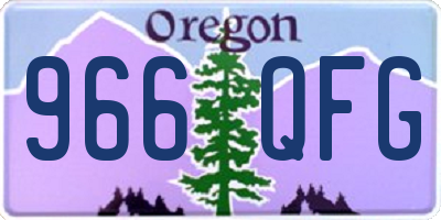 OR license plate 966QFG