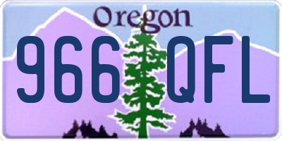 OR license plate 966QFL