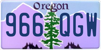 OR license plate 966QGW