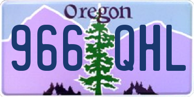 OR license plate 966QHL