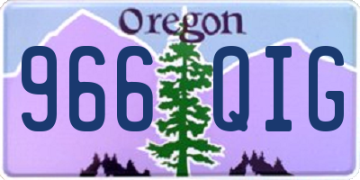 OR license plate 966QIG