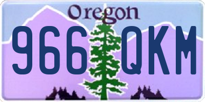 OR license plate 966QKM