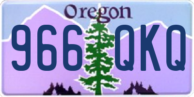 OR license plate 966QKQ