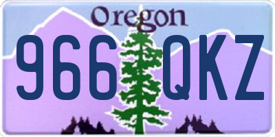 OR license plate 966QKZ