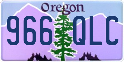 OR license plate 966QLC