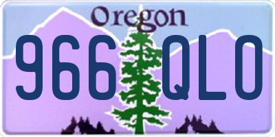OR license plate 966QLO