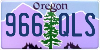 OR license plate 966QLS
