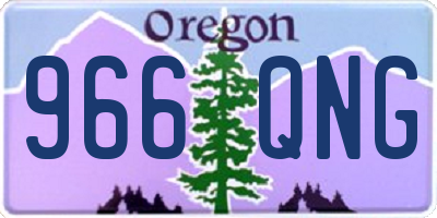 OR license plate 966QNG