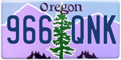 OR license plate 966QNK