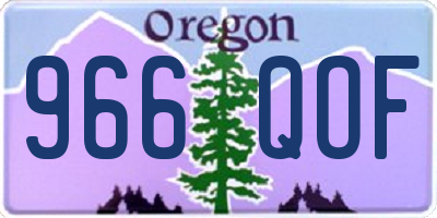 OR license plate 966QOF