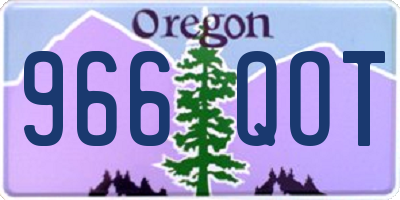 OR license plate 966QOT