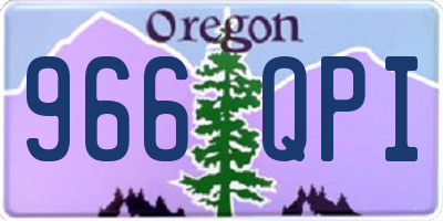 OR license plate 966QPI