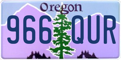 OR license plate 966QUR
