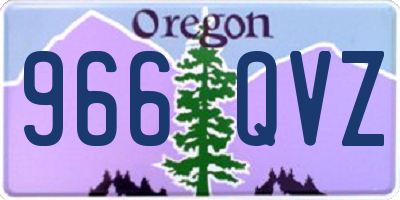 OR license plate 966QVZ