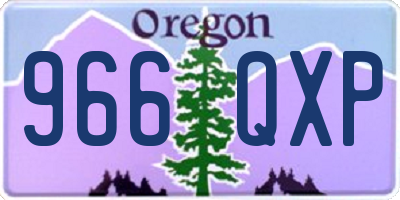 OR license plate 966QXP