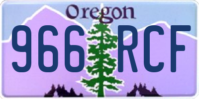 OR license plate 966RCF