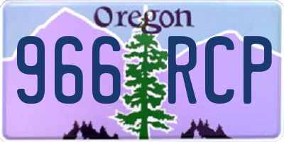 OR license plate 966RCP
