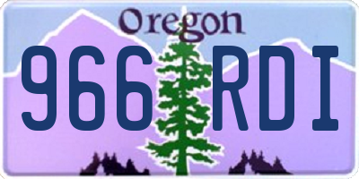 OR license plate 966RDI