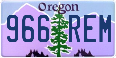 OR license plate 966REM