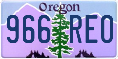 OR license plate 966REO