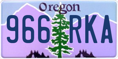 OR license plate 966RKA