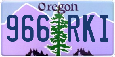 OR license plate 966RKI