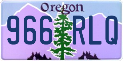 OR license plate 966RLQ