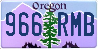 OR license plate 966RMB