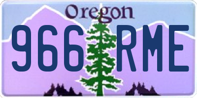 OR license plate 966RME