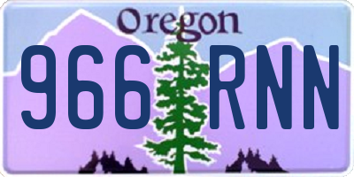 OR license plate 966RNN