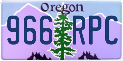OR license plate 966RPC