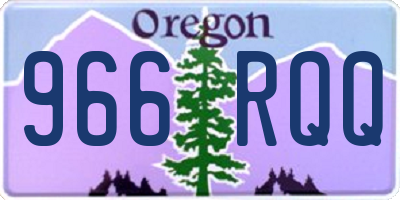 OR license plate 966RQQ