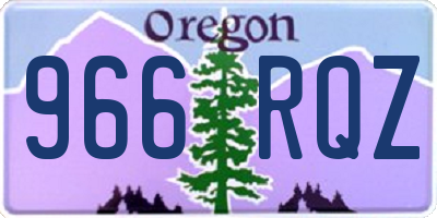 OR license plate 966RQZ