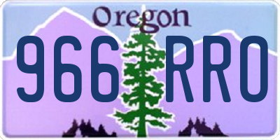 OR license plate 966RRO