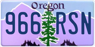 OR license plate 966RSN