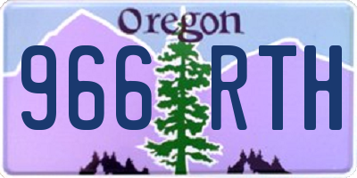 OR license plate 966RTH