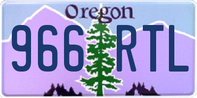 OR license plate 966RTL