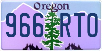 OR license plate 966RTO